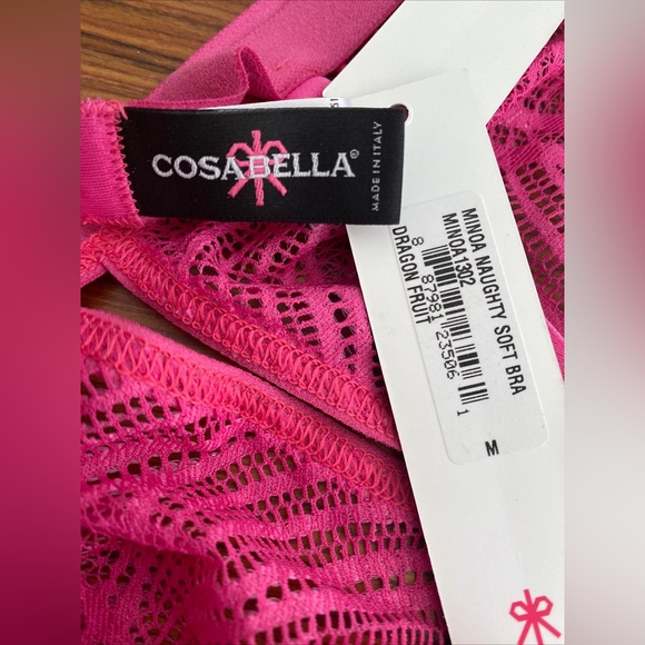 COSABELLA - Women's Minoa Naughty Soft Bra Size M Unlined Dragon Fruit Pink NWT - Picture 5 of 9